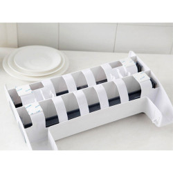 Dispenser triplu pentru bucatarie - aluminiu, folie stretch, hartie