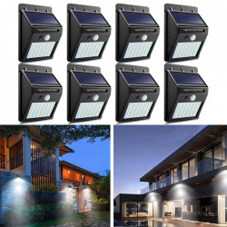 Set 8 x Lampa 30 Led cu incarcare solara si senzor de miscare.