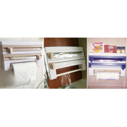 Dispenser triplu pentru bucatarie - aluminiu, folie stretch, hartie