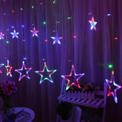 Instalatie 3 m, 12 stelute LED, Multicolora