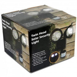 Lampa solara dubla cu senzor crepuscular si senzor de miscare