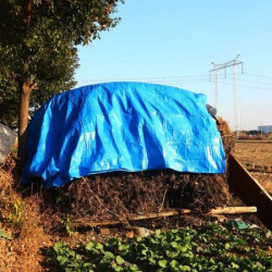 Prelata albastra impermeabila 3m x 4m cu inele , 80gr/m2