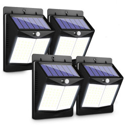 Set 4 x Lampa 80 Led cu incarcare solara si senzor de miscare.