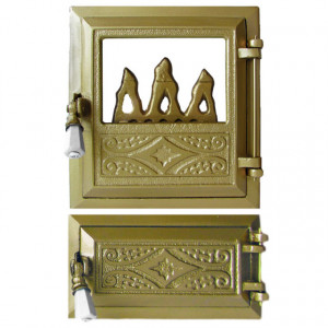 Ansamblu cenusar si focar, usa soba Modern G Golden