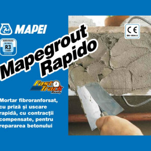 Mapegrout Rapido - Mortar cu Priza si Intarire Rapida pentru Repararea Betonului 25 kg