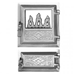 Ansamblu cenusar si focar, usa soba Modern G Silver