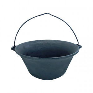 Ceaun din fonta cu fund plat, 20 litri