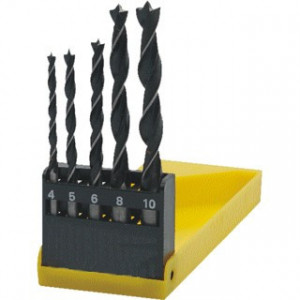 Set 5 Burghie pentru Lemn 4-5-6-8-10 mm