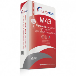 M43 Tencuială pe Bază de Ciment Aplicabilă Mecanizat sau Manual - 30 kg