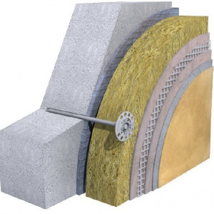 Termosistem cu Vata Bazaltica KNAUF FKD-S 10 cm λ=0,035 W/mK /mp