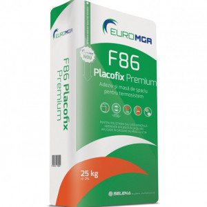 F86 Placofix Premium - Adeziv şi Masă de Şpaclu pentru Polistiren şi Vată Minerală - 25 kg