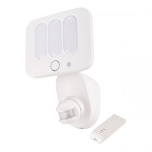 Proiector LED cu incarcare solara, 10W, alb, telecomanda si alarma