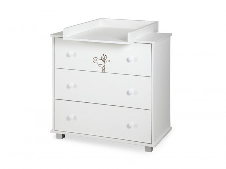 Comoda copii Klups Safari Giraffe Alb