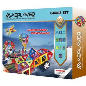 Joc de constructie magnetic - 72 piese