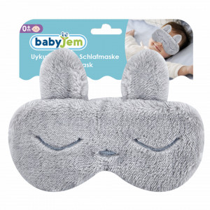 Masca bebelusi pentru somn BabyJem Sleeping Bunny (Culoare: Gri)