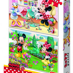 Puzzle 2 in 1 - Minnie la treaba (77 piese)