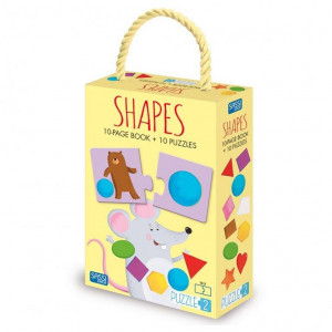 Puzzle (20 piese) cu carte - Forme