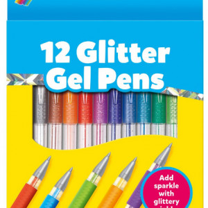 Set 12 pixuri cu gel si sclipici