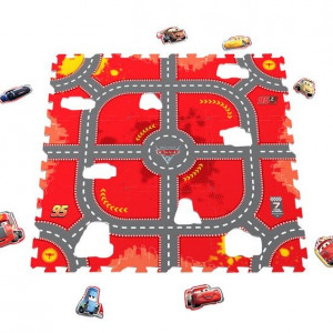 Covor puzzle din spuma Cars 3 Modular Race 9 piese
