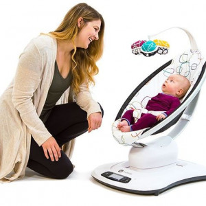 Fotoliu Balansoar Bebelusi 4MOMS MamaRoo 4.0 Plush Multicolor