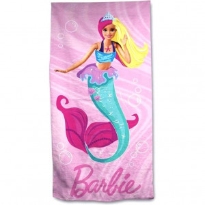 Prosop de plaja Barbie Mermaid 70x140 cm Fast Dry SunCity AYM071665