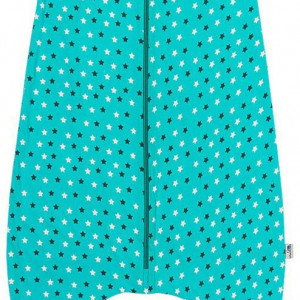 Sac de dormit cu picioruse si talpa antiderapanta Teal Stars 120 cm + manseta 1.0 Tog