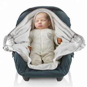 Paturica cu sistem multifunctional BabyJem Carrier Alb pentru transport bebelusi