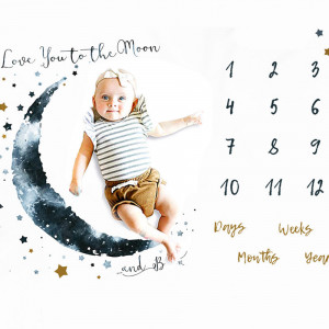 Paturica Milestone plusata pentru fotografii memorabile Luna Albastra