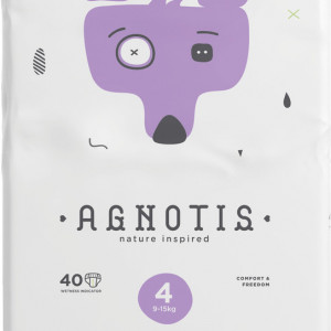 Scutece tip chilotel hipoalergenice Agnotis pants, marimea nr. 4, 9-15 kg, 40 bucati