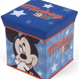 Taburet pentru depozitare jucarii Mickey Mouse