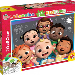 Puzzle de colorat maxi - Invatam cu Cocomelon (24 piese)