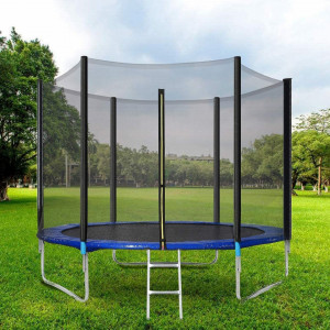 Set Trambulina 244 cm cu plasa si scarita In One IO0028