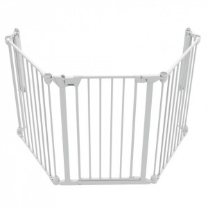 Tarc de siguranta modular cu 3 panouri, metal alb, Noma N94054
