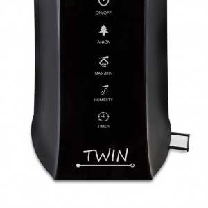 Umidificator cu ionizare si difuzor arome TWIN negru, Airbi BI3221