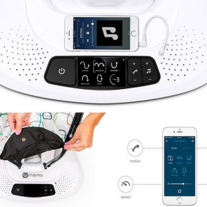 Fotoliu Balansoar Bebelusi 4MOMS MamaRoo 4.0 Plush Silver