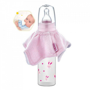 Prosopel tip baveta pentru sticla BabyJem (Culoare: Roz)
