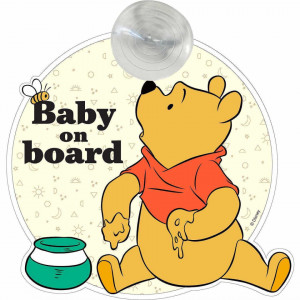 Semn de avertizare Baby on Board Winnie Disney CZ10457