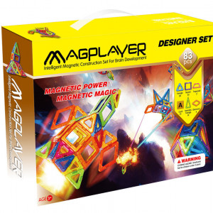 Set de constructie magnetic - 83 piese