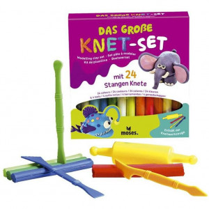 Set plastilina 24 culori, 28 piese Moses MS04003