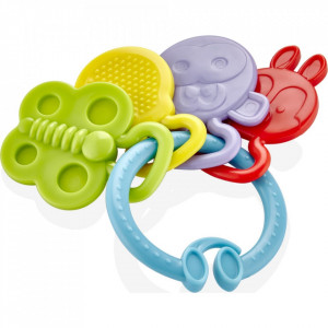 Jucarie dentitie BabyJem Rattle Teether (Culoare: Galben)