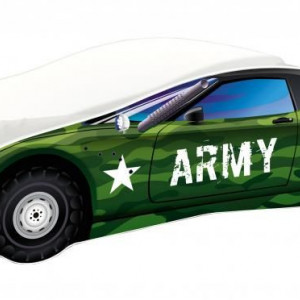 Pat Tineret MyKids Race Car 07 Army-160x80