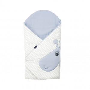 Paturica de infasat multifunctionala cu broderie Girafa Womar Zaffiro AN-BWZF-05GR