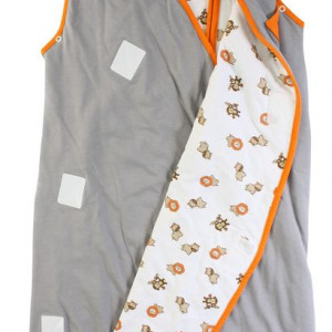 Sac de dormit multifunctional Grey Orange Zoo Animal Travel 18-36 luni 2.5 Tog