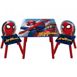 Set masuta si 2 scaunele Spiderman