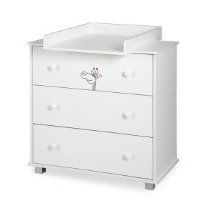 Comoda copii Klups Safari Giraffe Alb