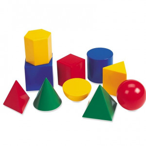 Corpuri geometrice din plastic - 10 piese