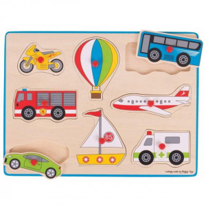 Puzzle din lemn incastru - Vehicule