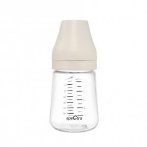 Biberon PA anticolici premium cu tetina S, crem (160 ml)
