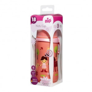 Cana Kids Cup Girl PP 330 ml, antipicurare, cu clip de prindere ,18+ luni, nip 35052