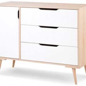 Comoda De Infasat copii Klups Sofie Alb-Natur